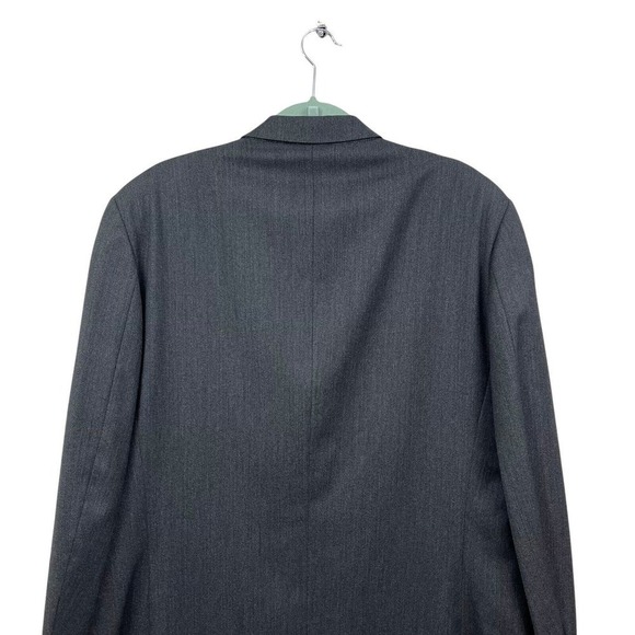 Vito Rufolo Blazer Suit Jacket Super 100 Ventless Gray Men 44R Made in Italy - Picture 7 of 7